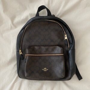 Coach Charlie Canvas Backpack With Signature C Logo